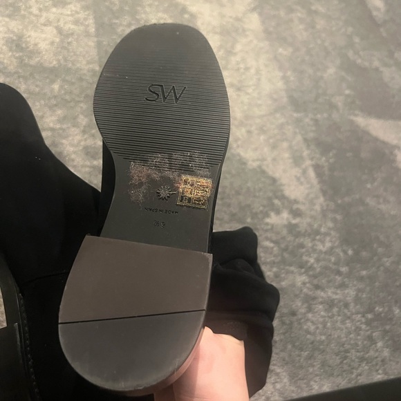 Stuart Weitzman Lowland Black Suede Over The Knee Boots 8.5 NEW - Picture 6 of 6